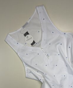 Alternative view of Pyjama short Tress 100% Coton " Blanc"