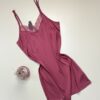 Nuisette -Tress- en satin " Bois de rose "