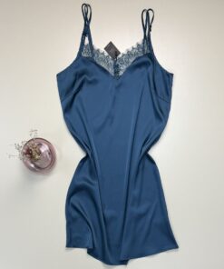 Alternative view of Nuisette -Tress- en satin " Bleu "