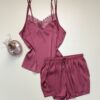 Short bustier en satin " Bois de rose  "