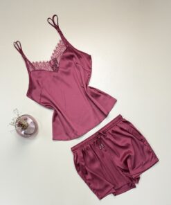 Alternative view of Short bustier en satin " Bois de rose  "
