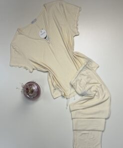 Pyjama haut demi demi manche " Jaune " -TRESS-
