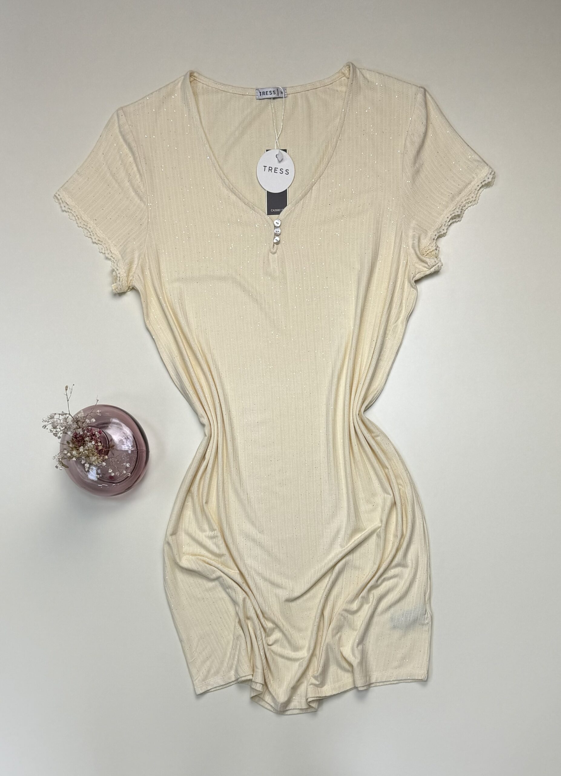 Chemise de nuit -Tress- " Jaune " – Image 2