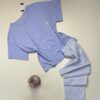Pyjama boutonné haut demi manche - Tress - coton  " Bleu "