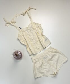 Alternative view of Short bustier boutonné  -Tress- 100% Coton " Jaune "