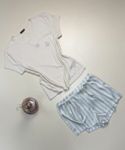 Alternative view of Pyjama short bas en satin -Tress-  " Beige "