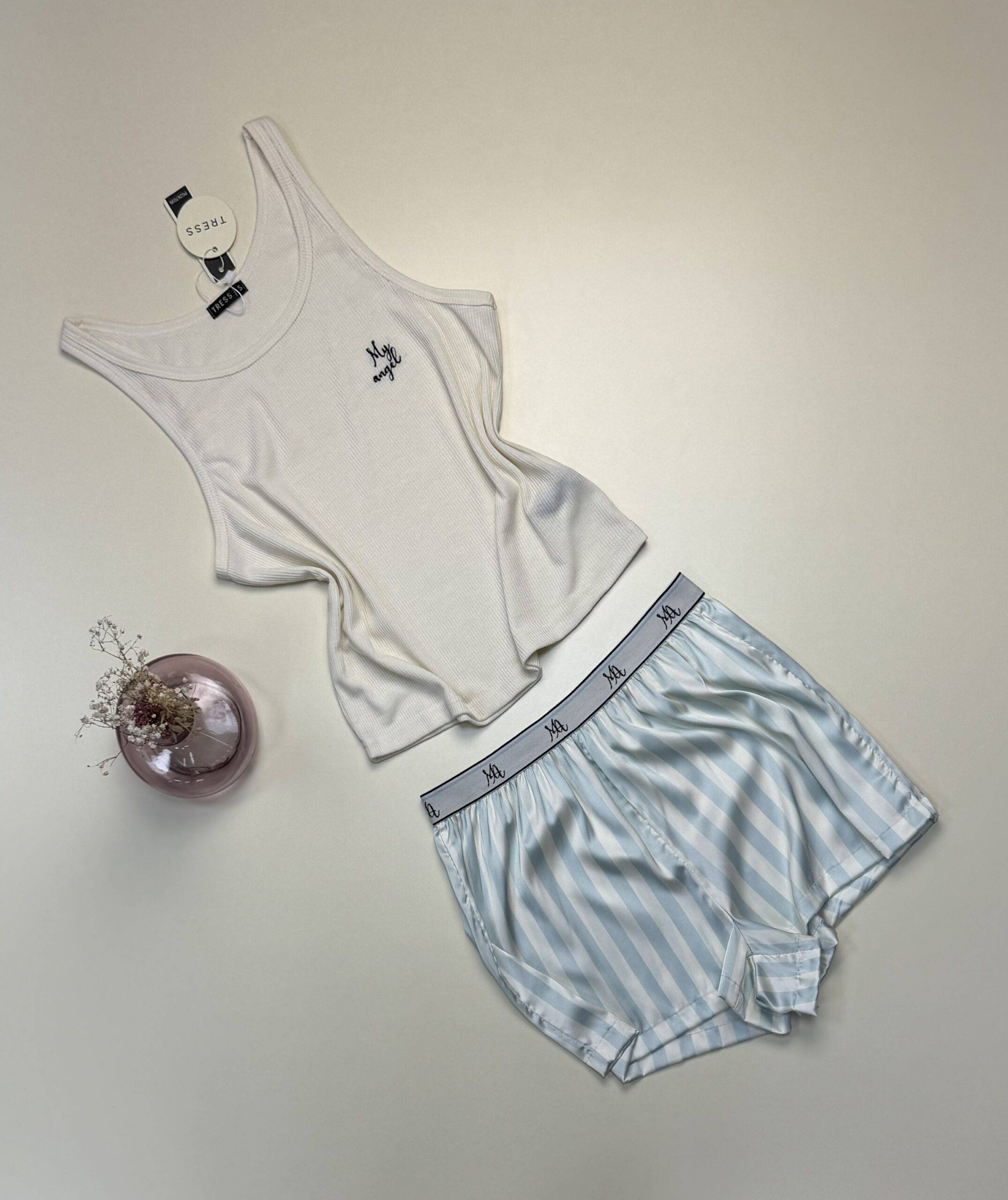 Bustier short bas en satin " Blanc " -TRESS- – Image 2