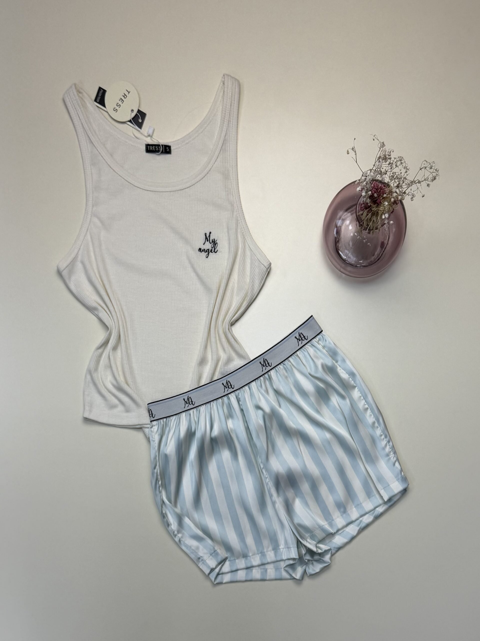 Bustier short bas en satin " Blanc " -TRESS- – Image 3