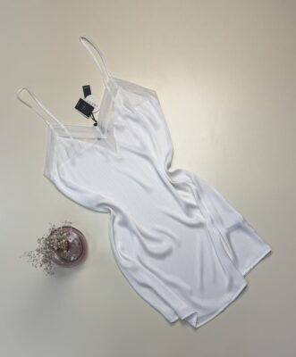 Nuisette -TRESS- en satin "Blanc"