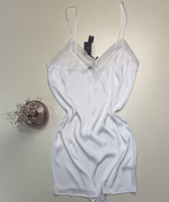Alternative view of Nuisette -TRESS- en satin "Blanc"