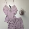Bustier short en satin "Rose" -TRESS-