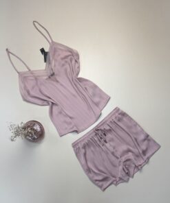 Alternative view of Bustier short en satin "Rose" -TRESS-