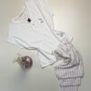 Pyjama haut demi manche en coton  " blanc" -TRESS-