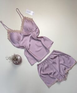 Alternative view of Short-bustier en satin " Rose "