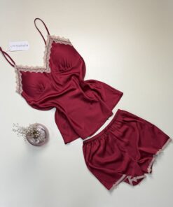 Alternative view of Short-bustier en satin " Bordeaux "