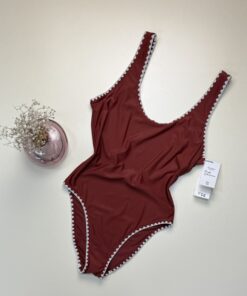 Maillot de bain Primark " Brique " à détail surpiqué Paula echevarria
