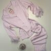 Pyjama manche longue boutonné en satin " Rose "