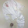 Pyjama boutonné manche longue en satin  - H - " Blanche "