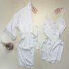 Ensemble nuisette peignoir en satin - H - " Blanc "