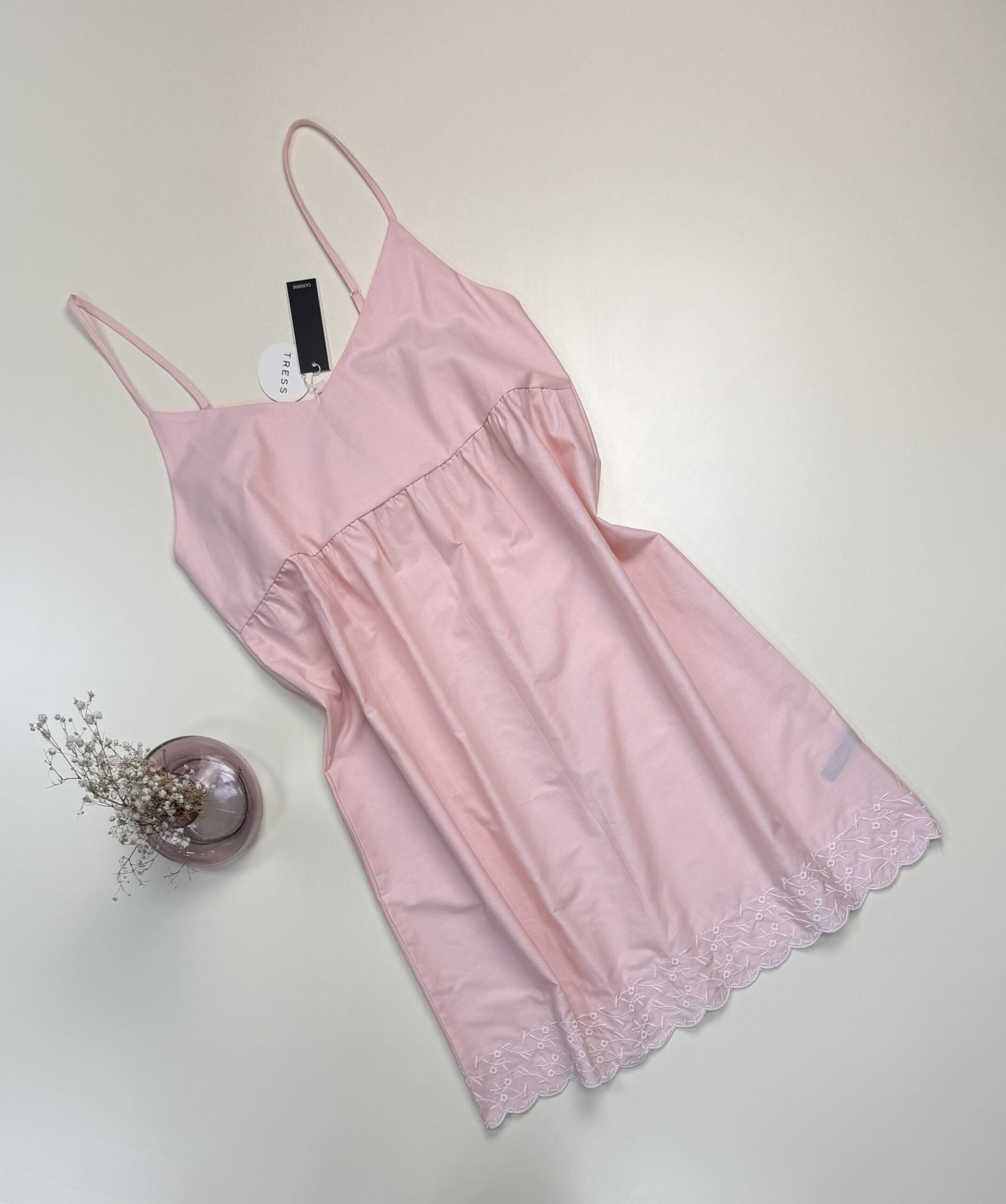 Nuisette 100% Coton " Rose" avec broderie