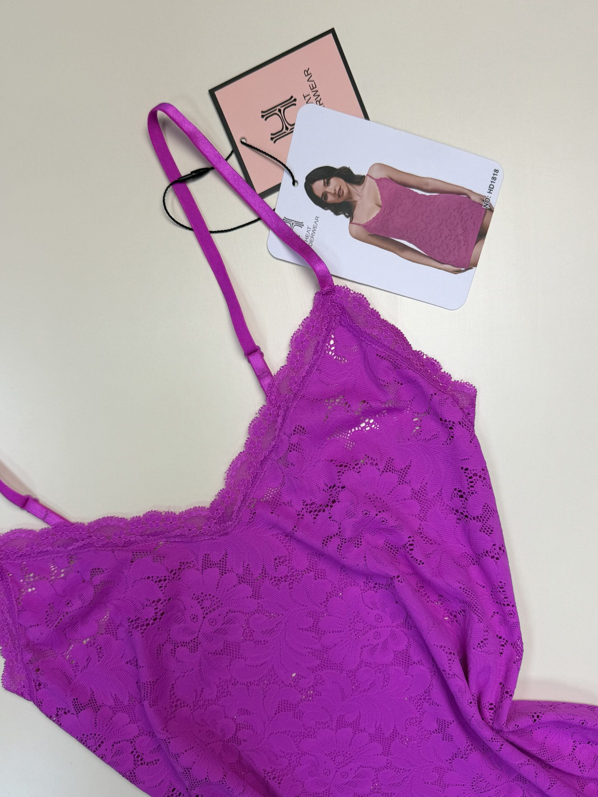 Nuisette en dentelle - H - " Fushia " – Image 4