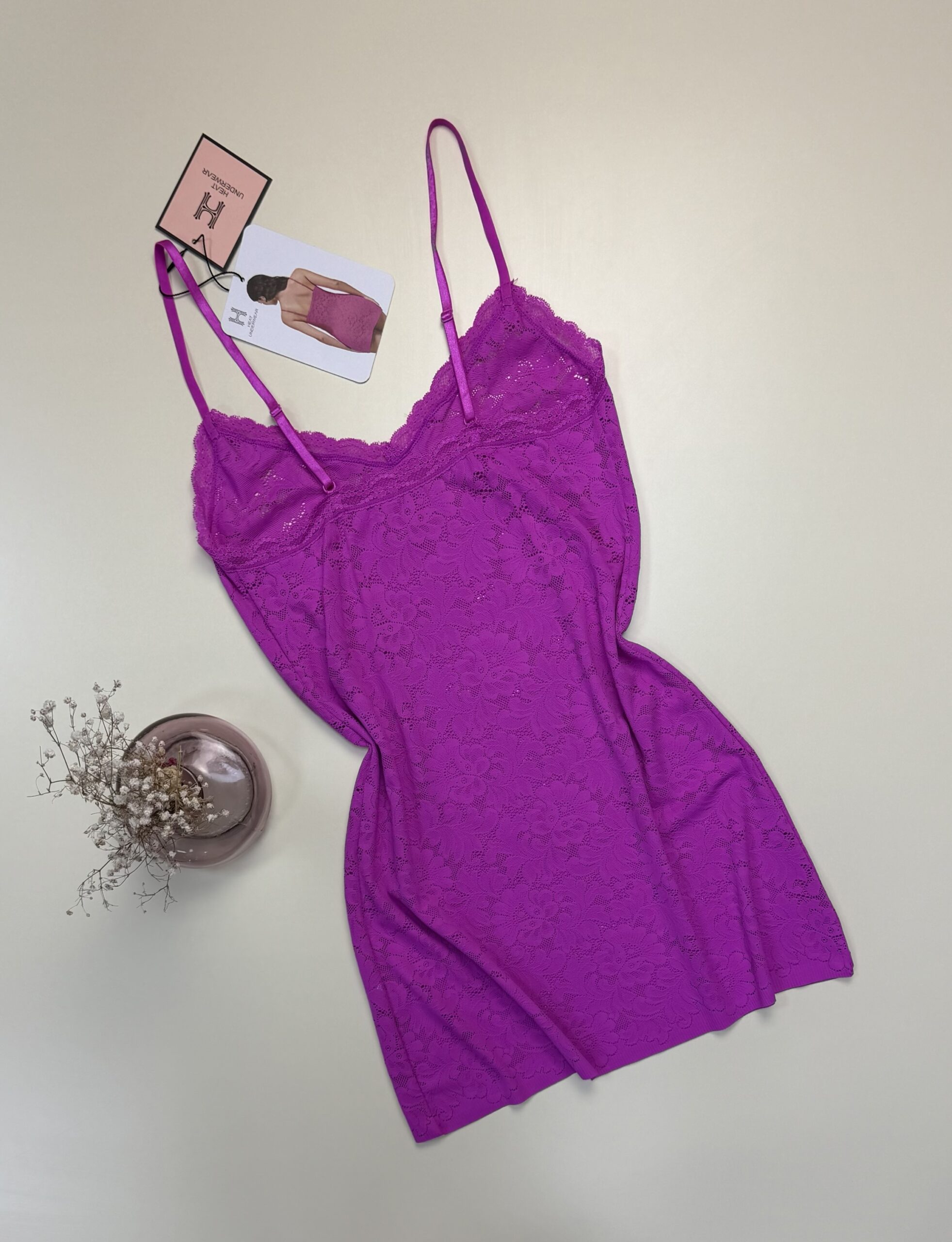 Nuisette en dentelle - H - " Fushia " – Image 2