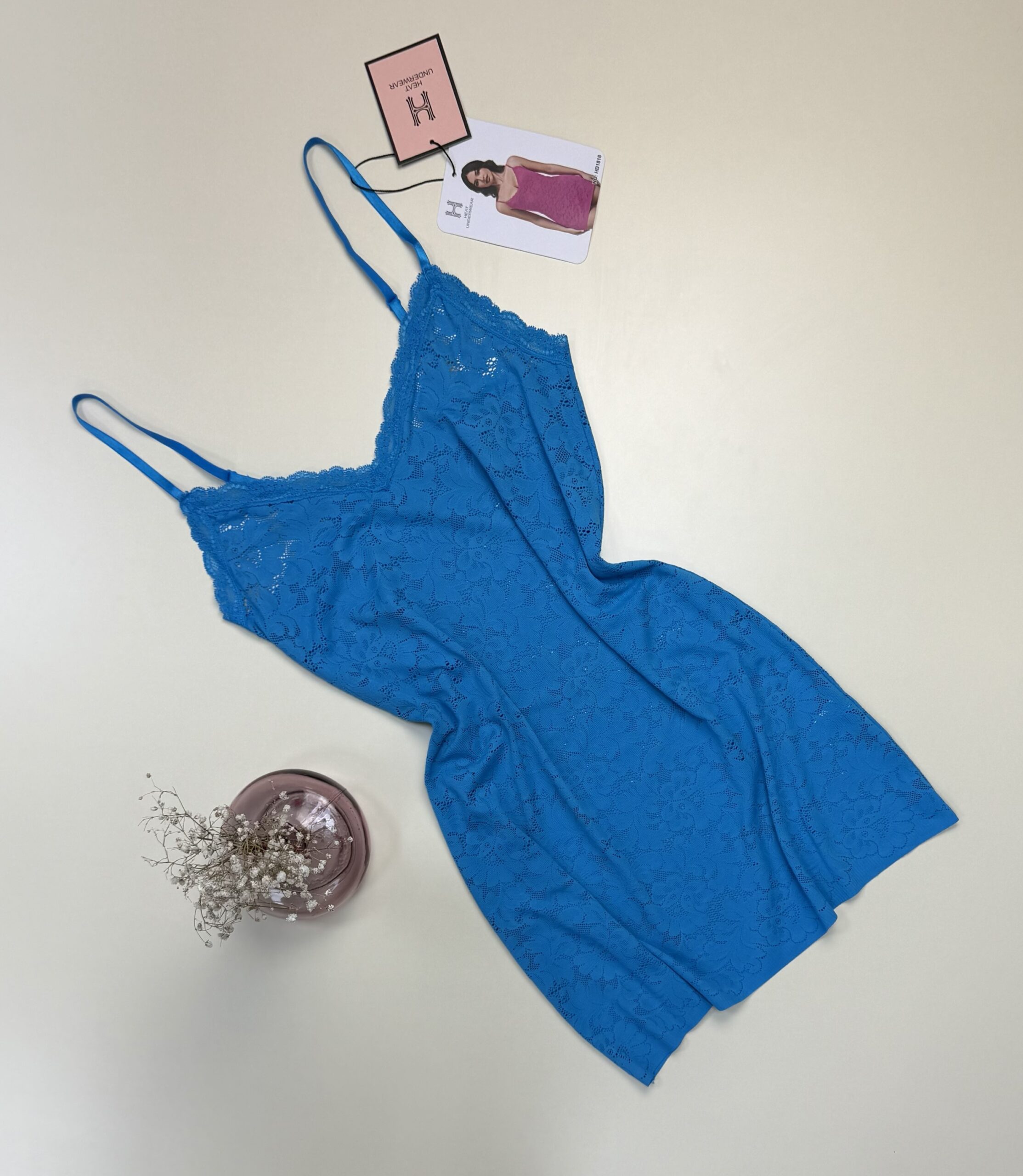 Nuisette en dentelle - H - " Bleu "