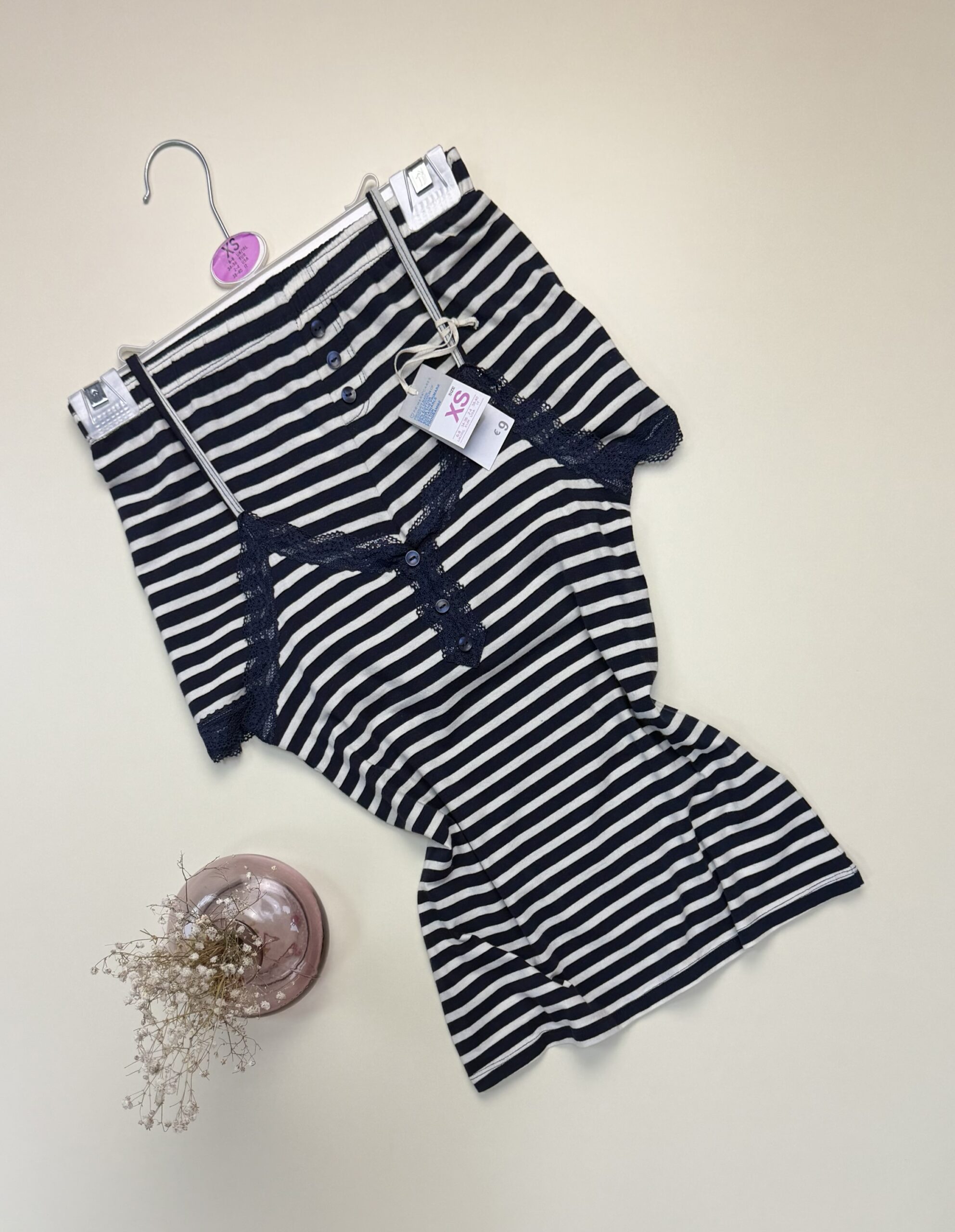 Short bustier Primark " Bleu à rayures " – Image 2
