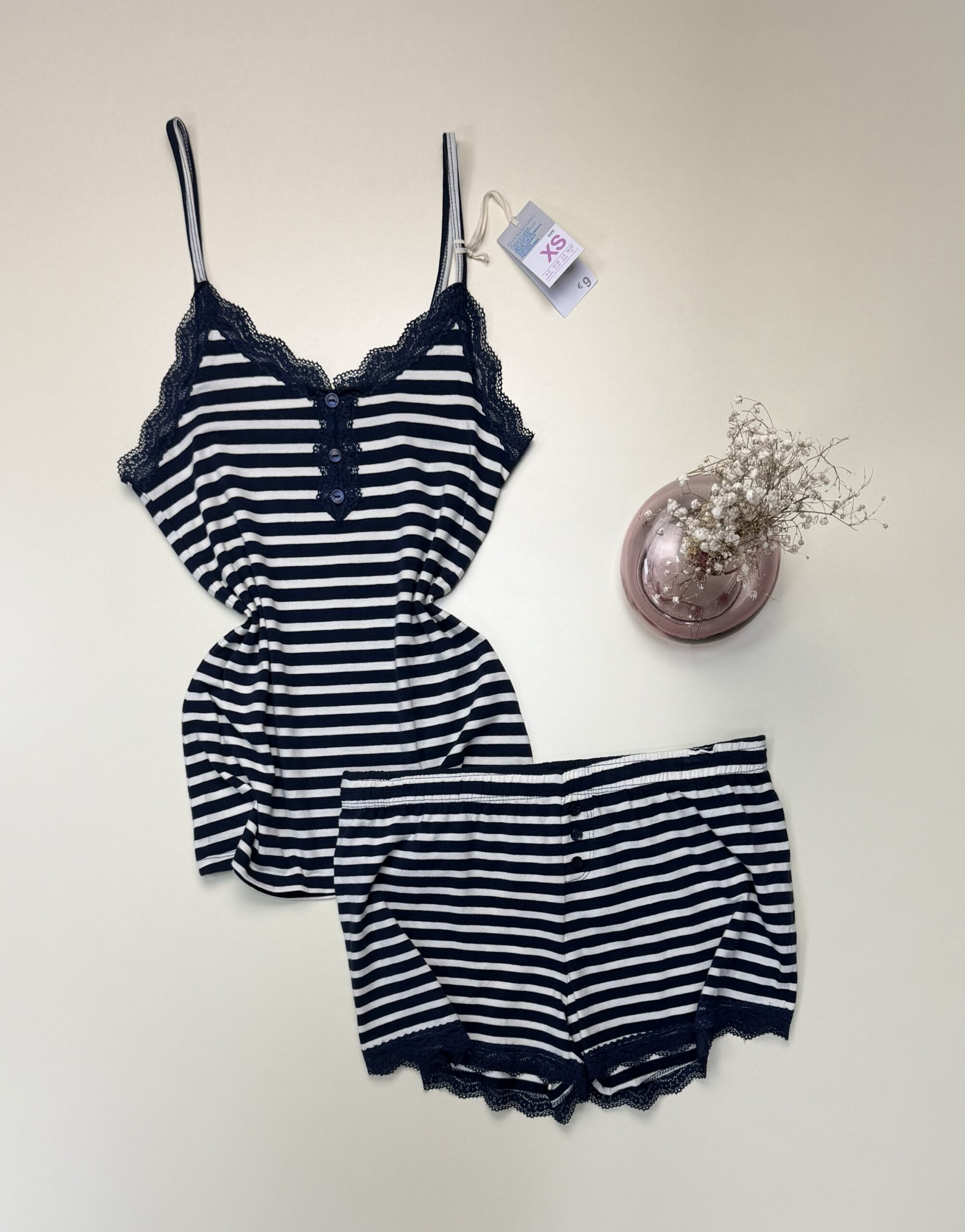 Short bustier Primark " Bleu à rayures "