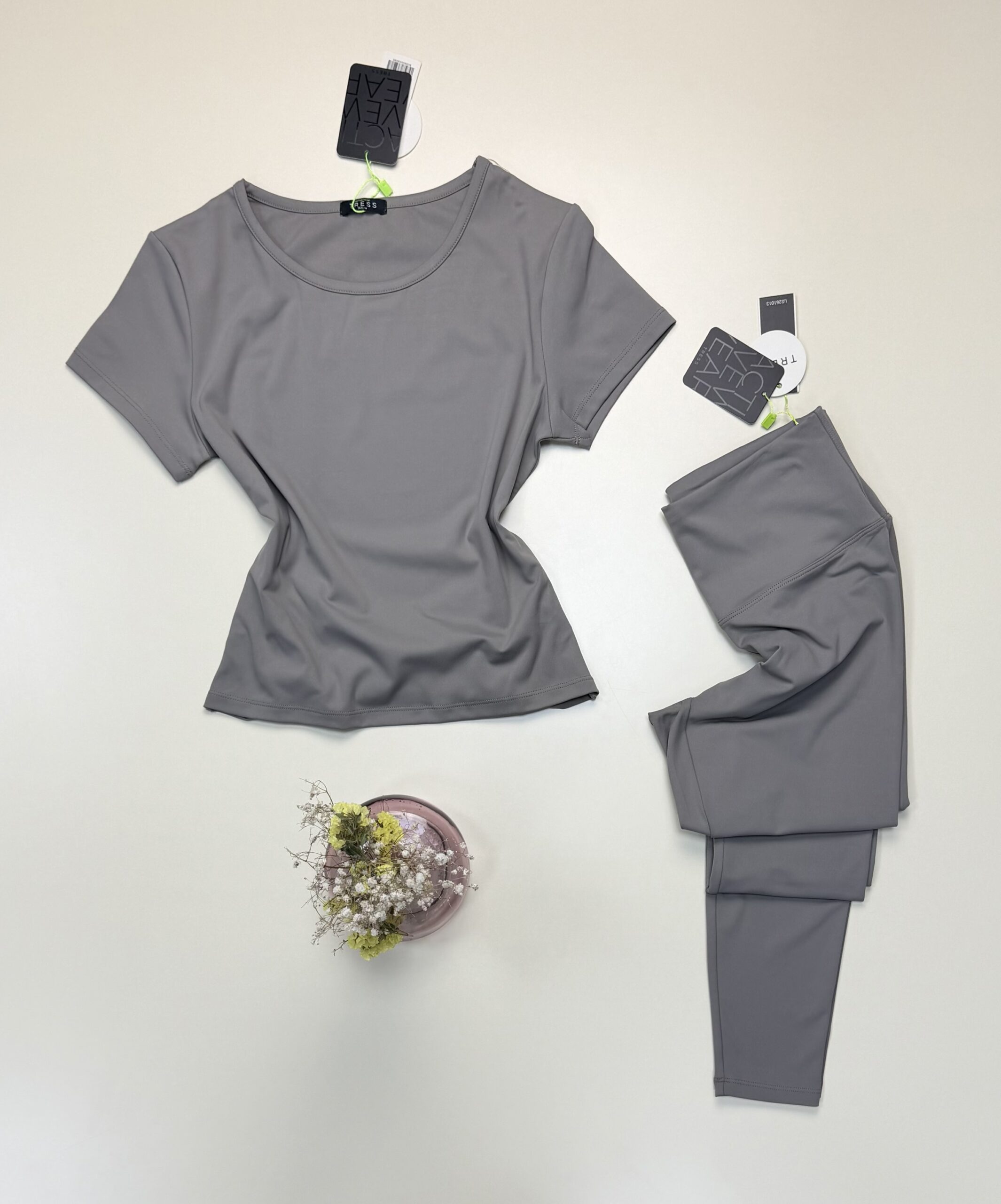 Ensemble sport demi manche "Khakhi" -TRESS-
