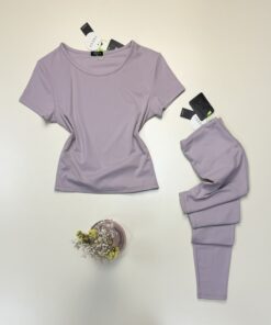 Ensemble sport demi manche "Mauve" -TRESS-