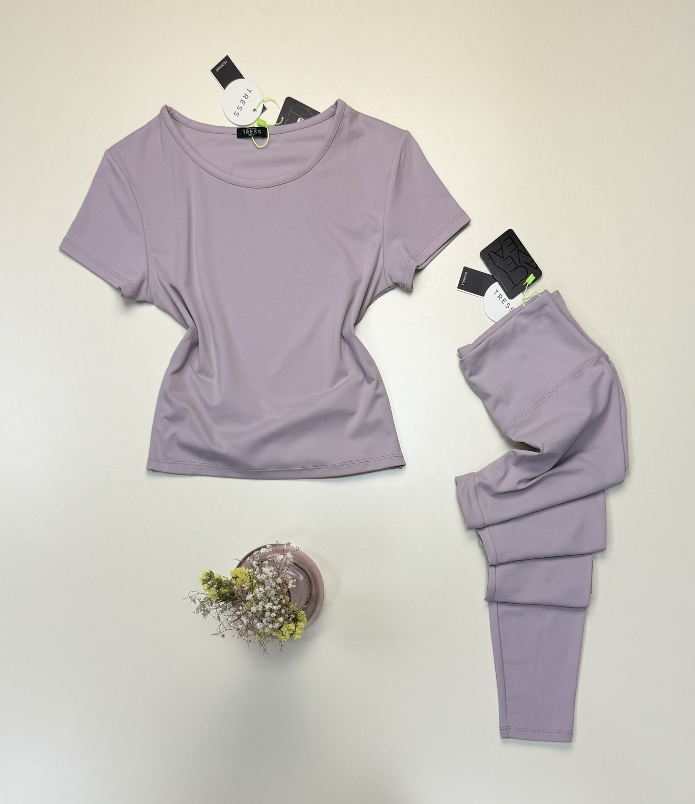 Ensemble sport demi manche "Mauve" -TRESS-