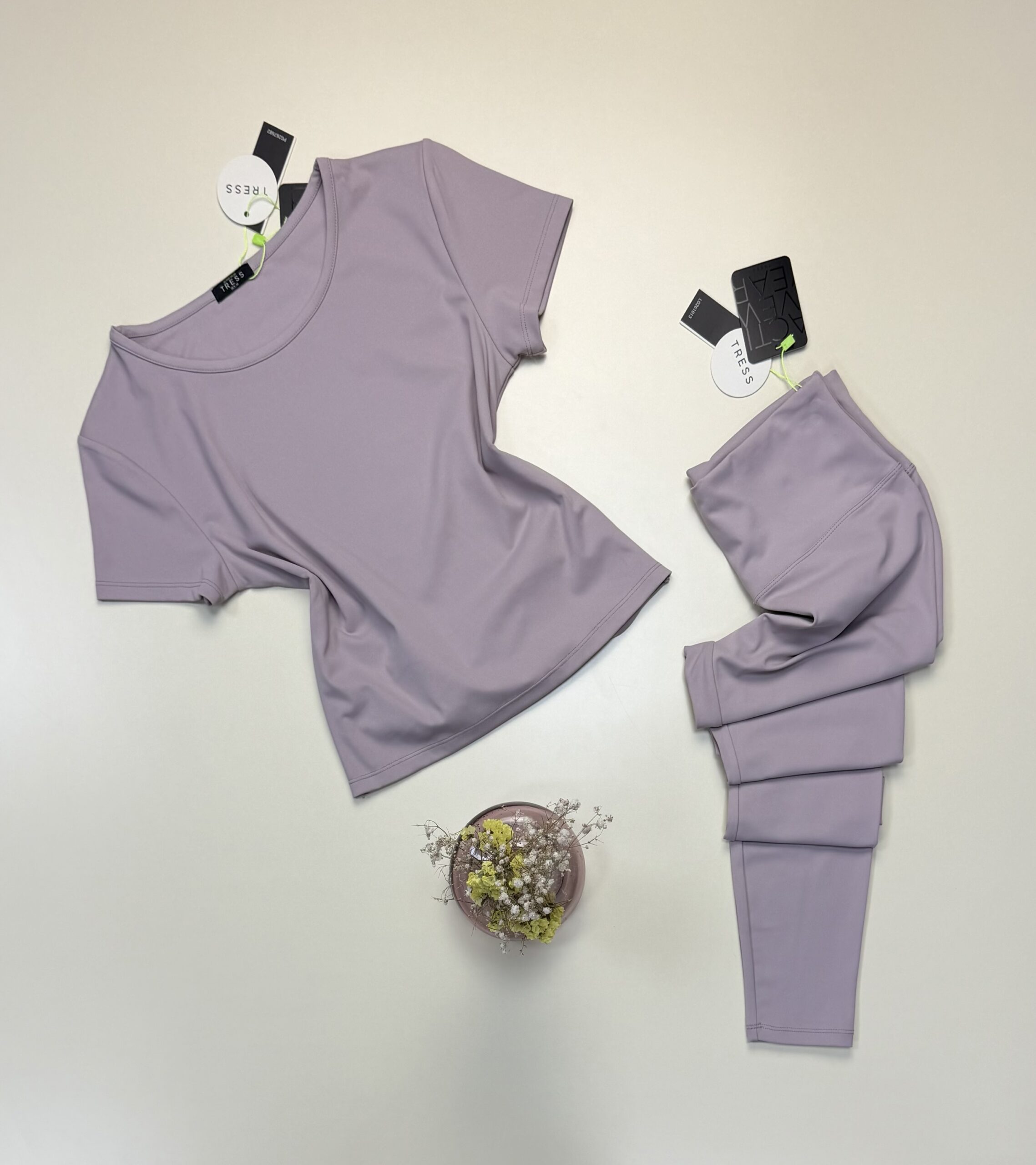 Ensemble sport demi manche "Mauve" -TRESS- – Image 3