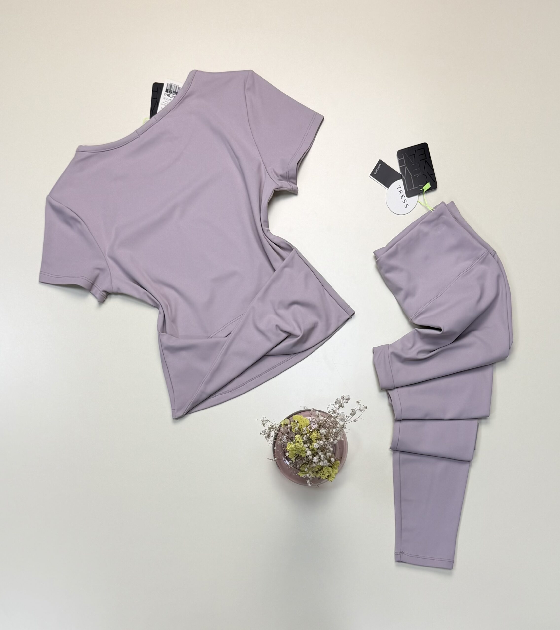 Ensemble sport demi manche "Mauve" -TRESS- – Image 2