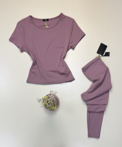 Ensemble sport demi manche "Bois de rose" -TRESS-