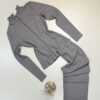 Ensemble sport zippé pantalon large "Khakhi" -TRESS-