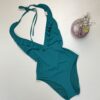 Maillot de bain - Etam - " Dahlia à volants " - Vert sapin