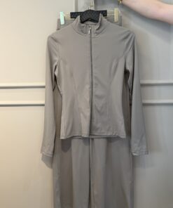 Ensemble sport zippé pantalon large "Khakhi" -TRESS-