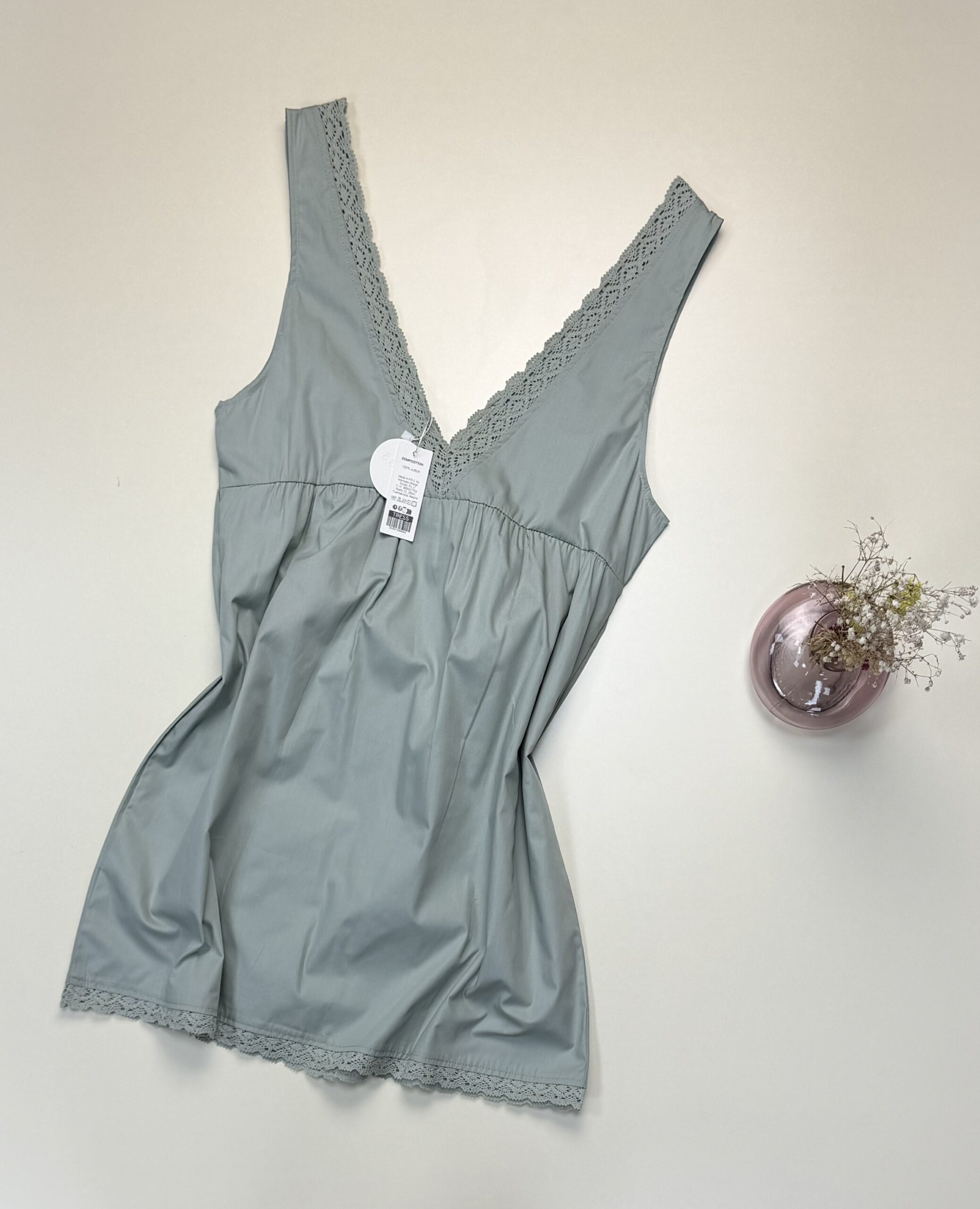 Nuisette en coton 100% "Vert" -TRESS- – Image 2