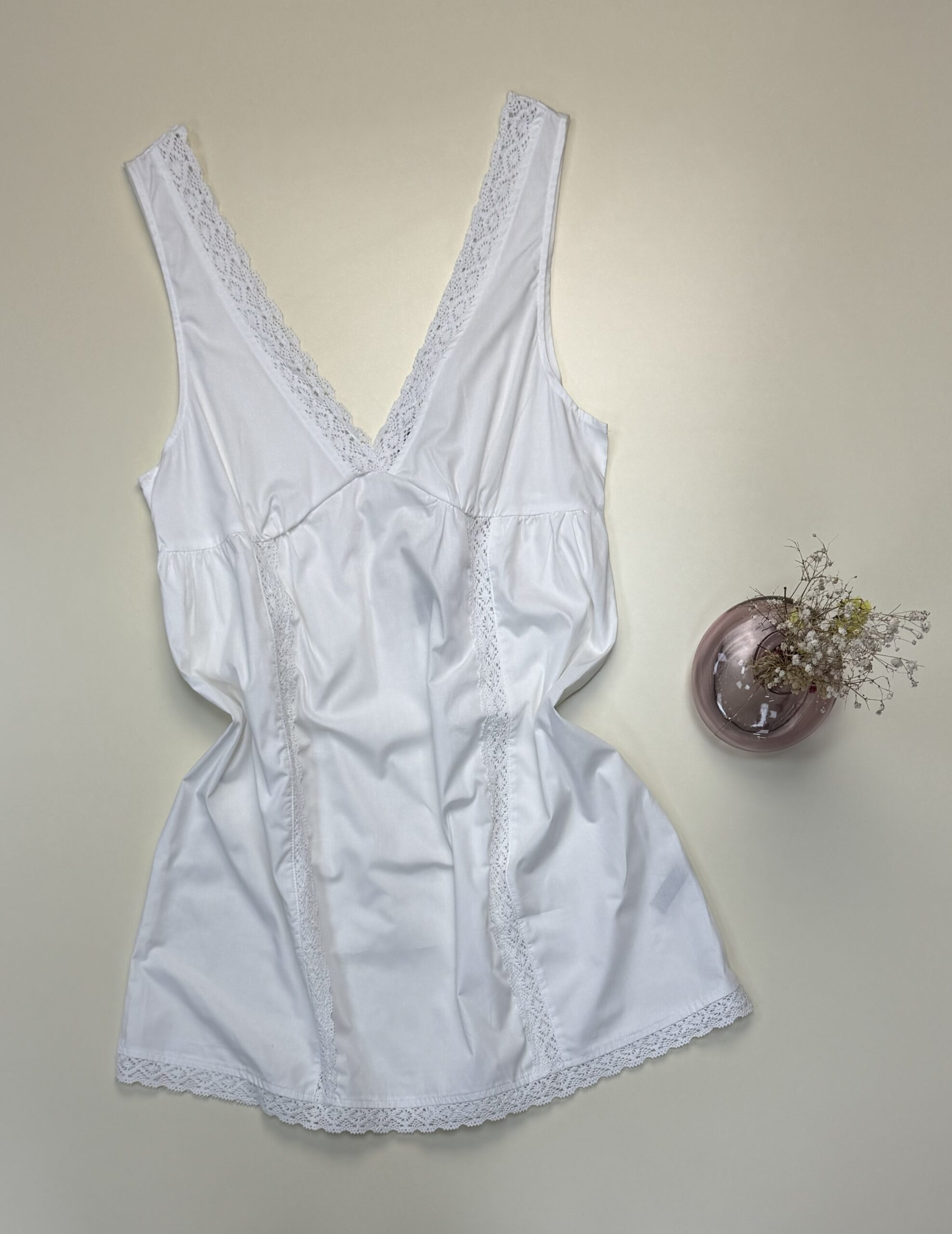 Nuisette en coton 100% "Blanc" -TRESS- – Image 3