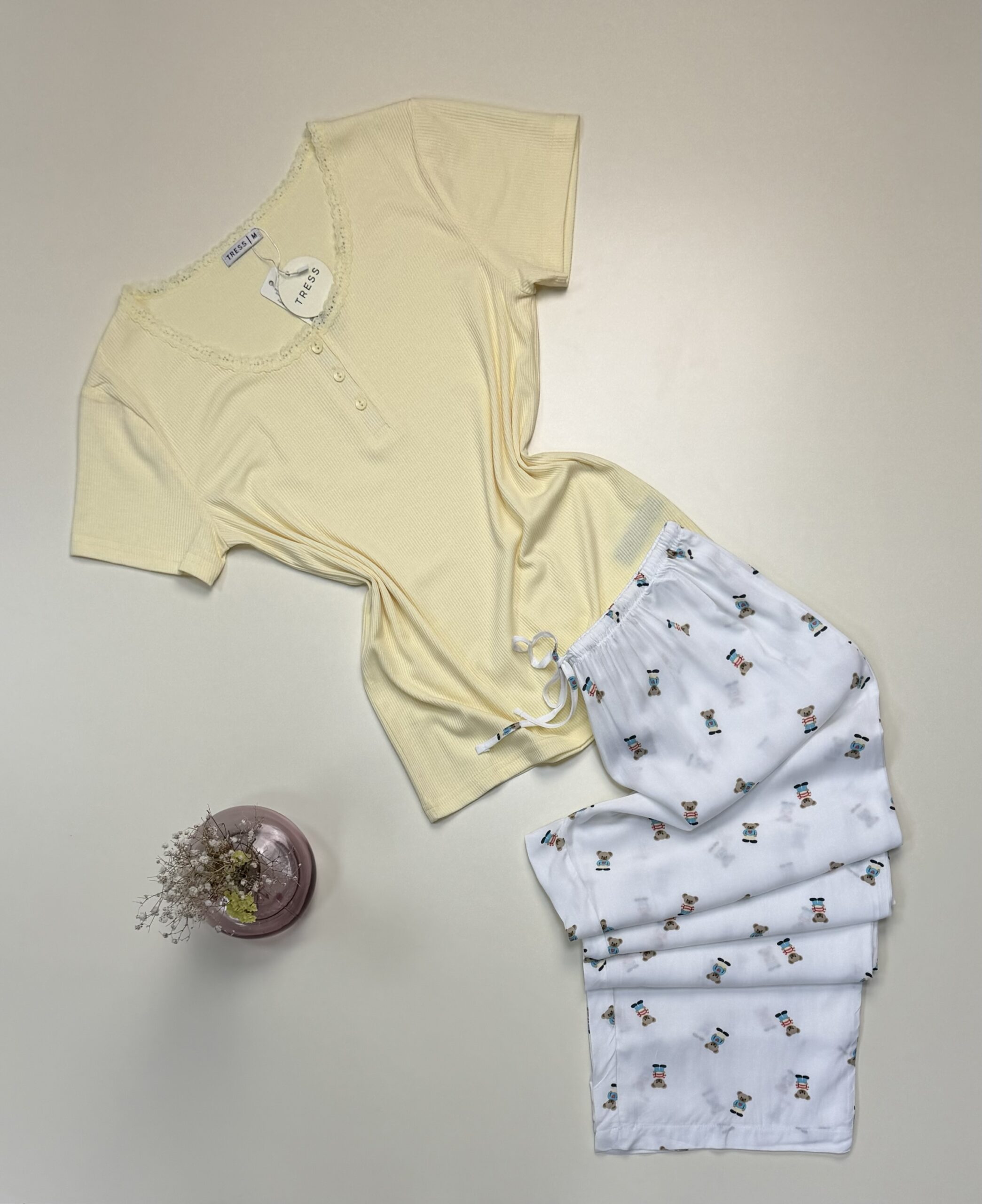 pyjama haut demi manche « Jaune » -TRESS-