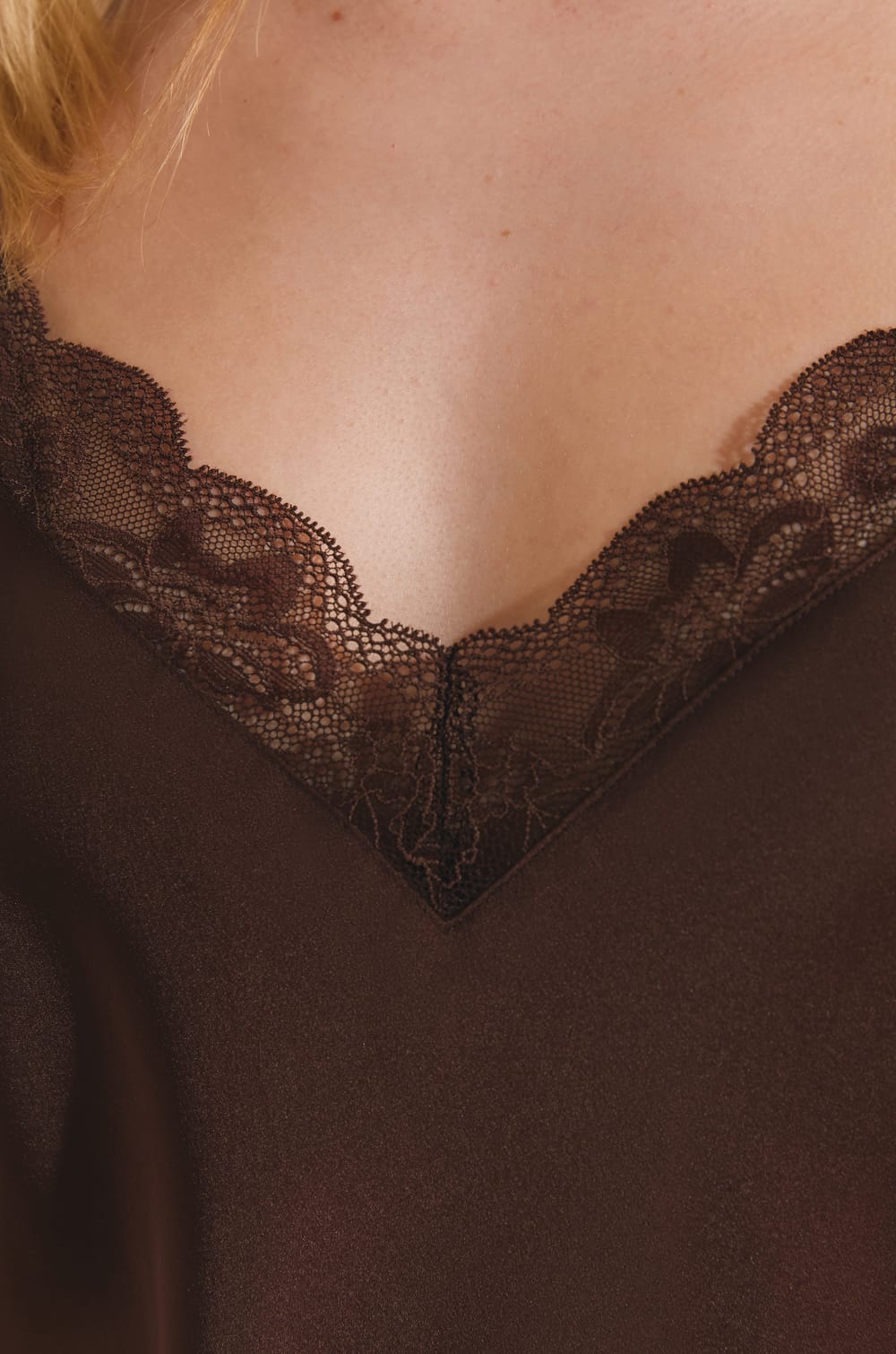 Nuisette en satin - Etam - désire marron – Image 4