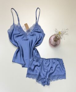 Bustier - short en satin - Etam - désire bleu
