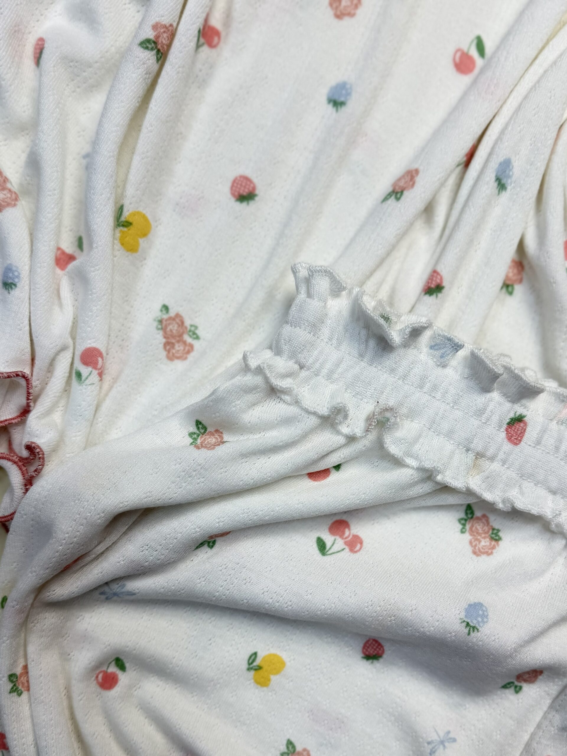 Pyjama short haut demi manche - Tress - " Blanc " – Image 3