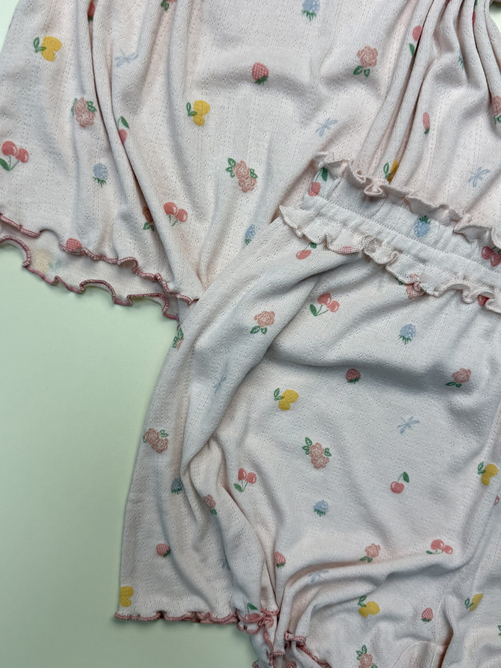 Pyjama short haut demi manche - Tress - " Rose " – Image 3