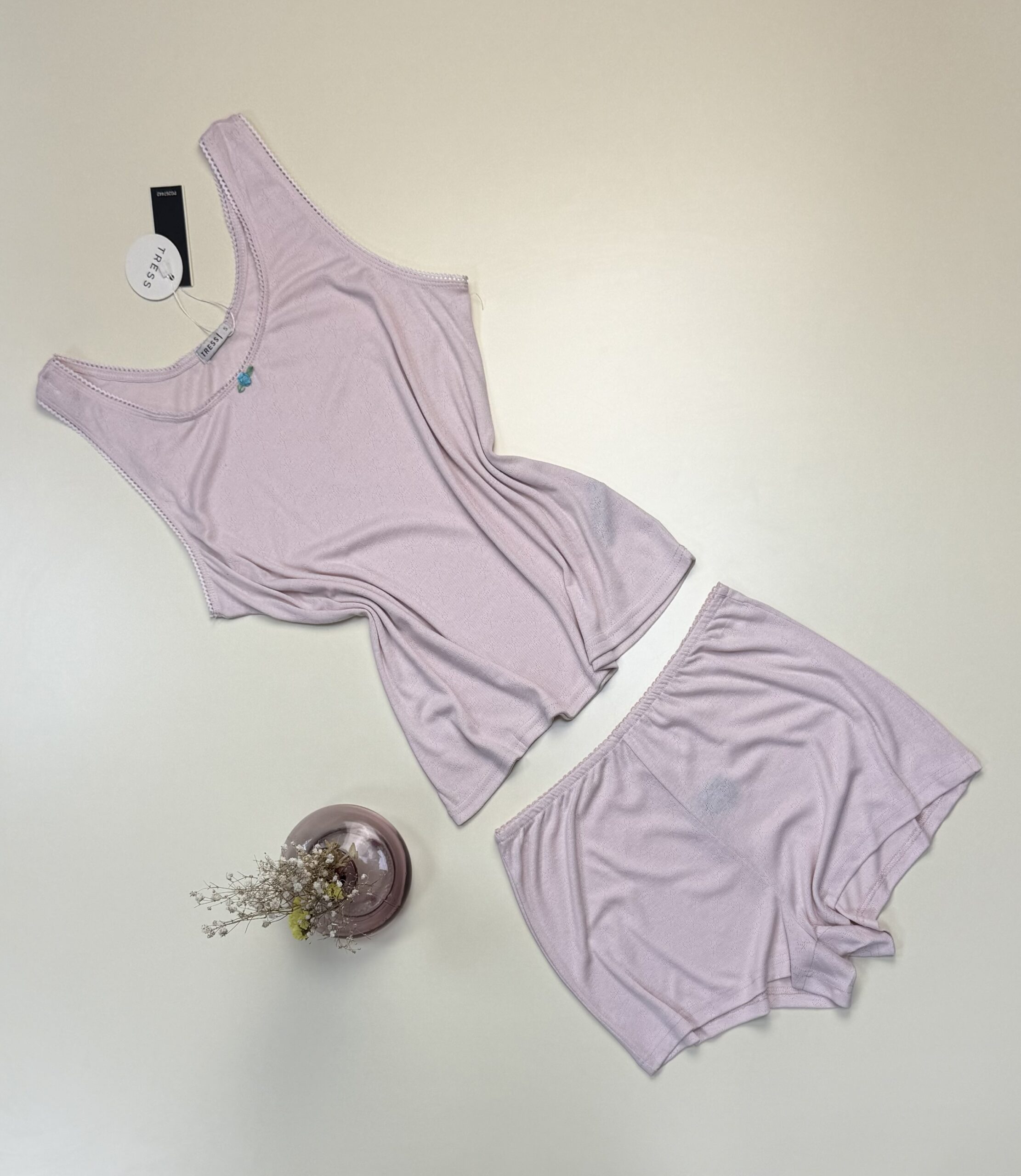 Pyjama short bustier - Tress - "Rose " – Image 2