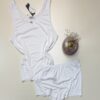 Pyjama short bustier - Tress - " Blanc "