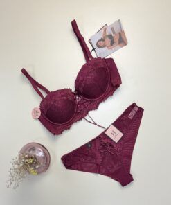 Alternative view of Ensemble 2pcs push up - H - " Aubergine "