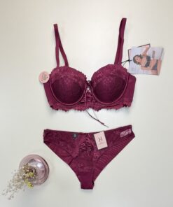 Ensemble 2pcs push up - H - " Aubergine "