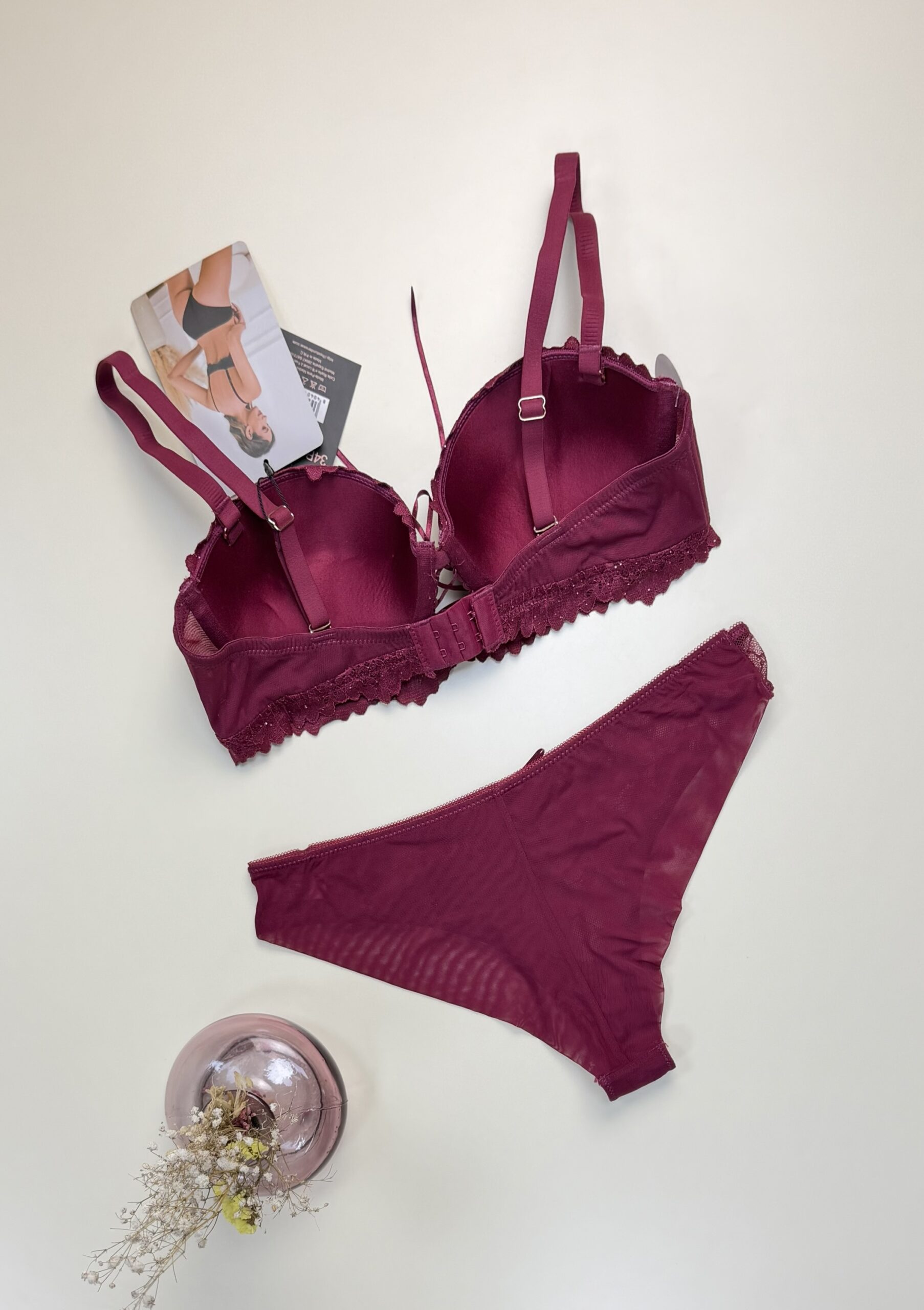 Ensemble 2pcs push up - H - " Aubergine " – Image 3
